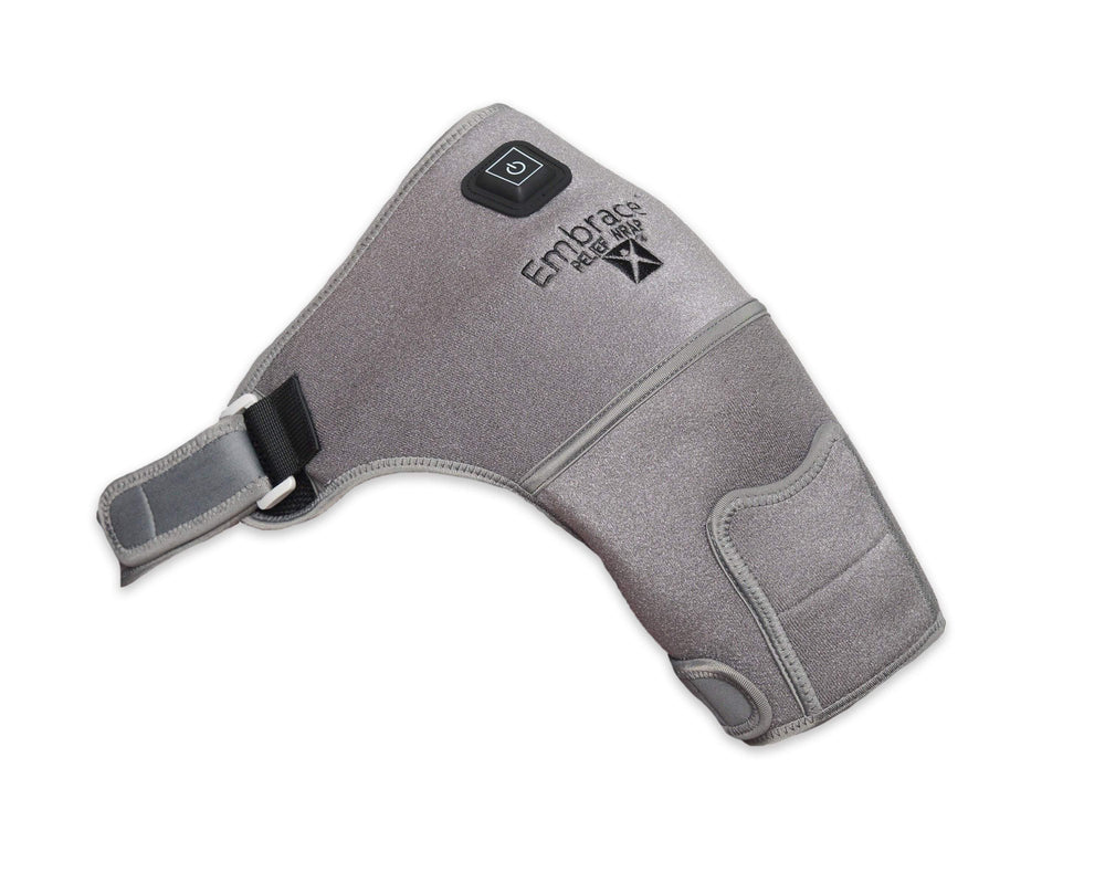 gray wrap embrace relief wrap stitched on the front
