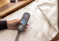 Thermophore Digital Moist Heat Therapy Pad closeup of switch