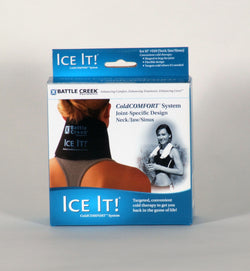Photo of the package containing a Battle Creek Ice it for the neck 