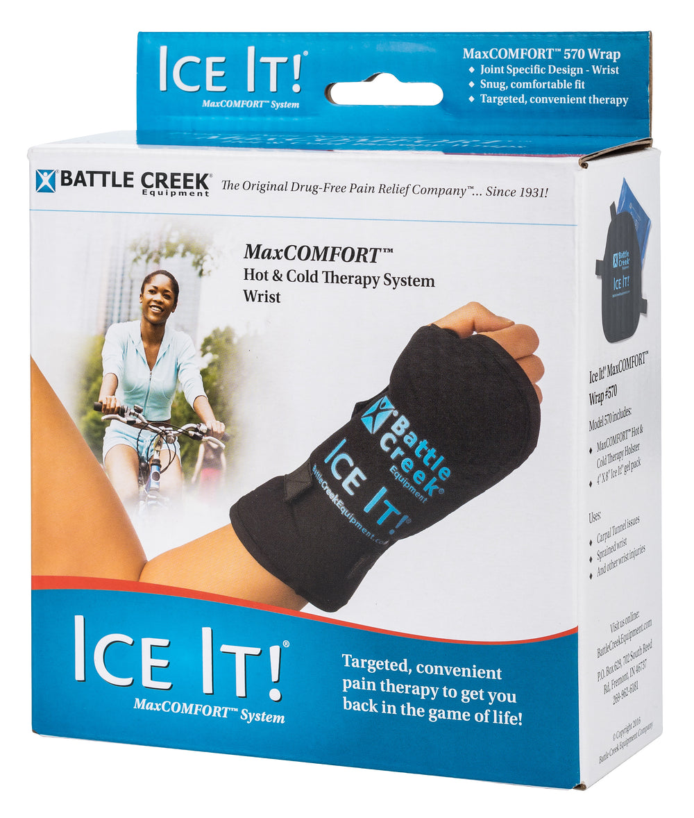 photo of  a box containing a battle creek ice it for the wrist 
