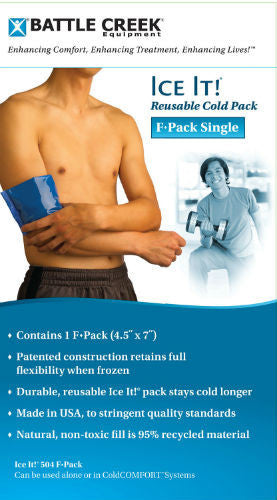 Photo person holding an ice pack on their upper arm Battle creek Ice it